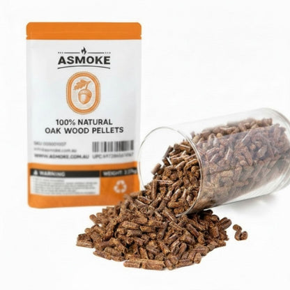 ASMOKE 100% Natural Oak Wood BBQ Pellets (2.27kg) - High Heat Hardwood for Brisket & Pizza Ovens V642-XFAS-OAK-WO-PEL-5LB