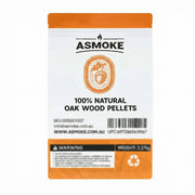 ASMOKE 19kg (40lbs) Premium Oak Wood BBQ Smoker Pellets Bulk Bundle (8 x 2.27kg Bags) V642-XFAS-OAK-WO-PEL-5LBSX8