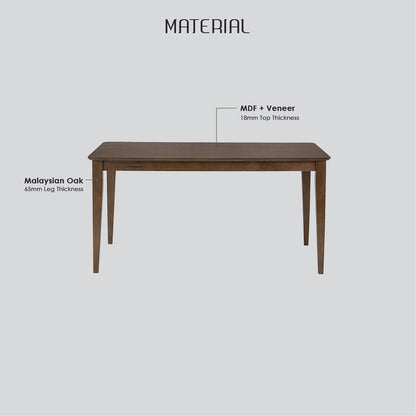 Allergo Dining Table 150cm Timber Dining Table - Cocoa V656-145077