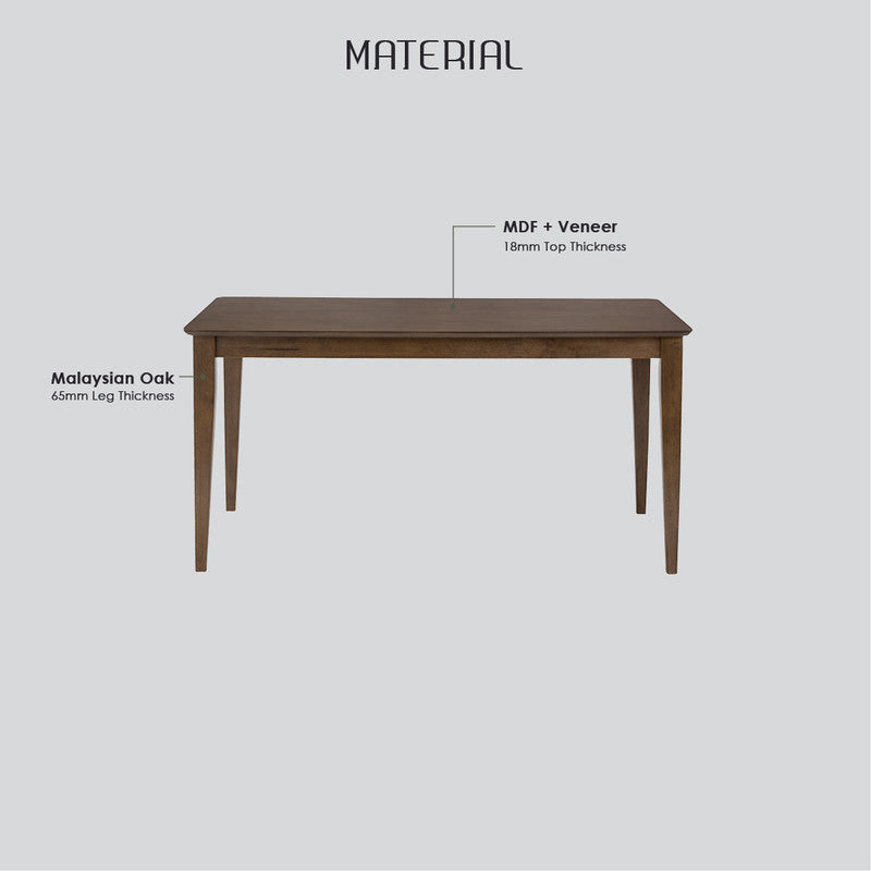 Allergo Dining Table 150cm Timber Dining Table - Natural V656-145078