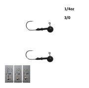 Vike 1/4 oz Round Jig Head with a Size 3/0 Hook Tungsten, 2 pack V658-93MC000020110