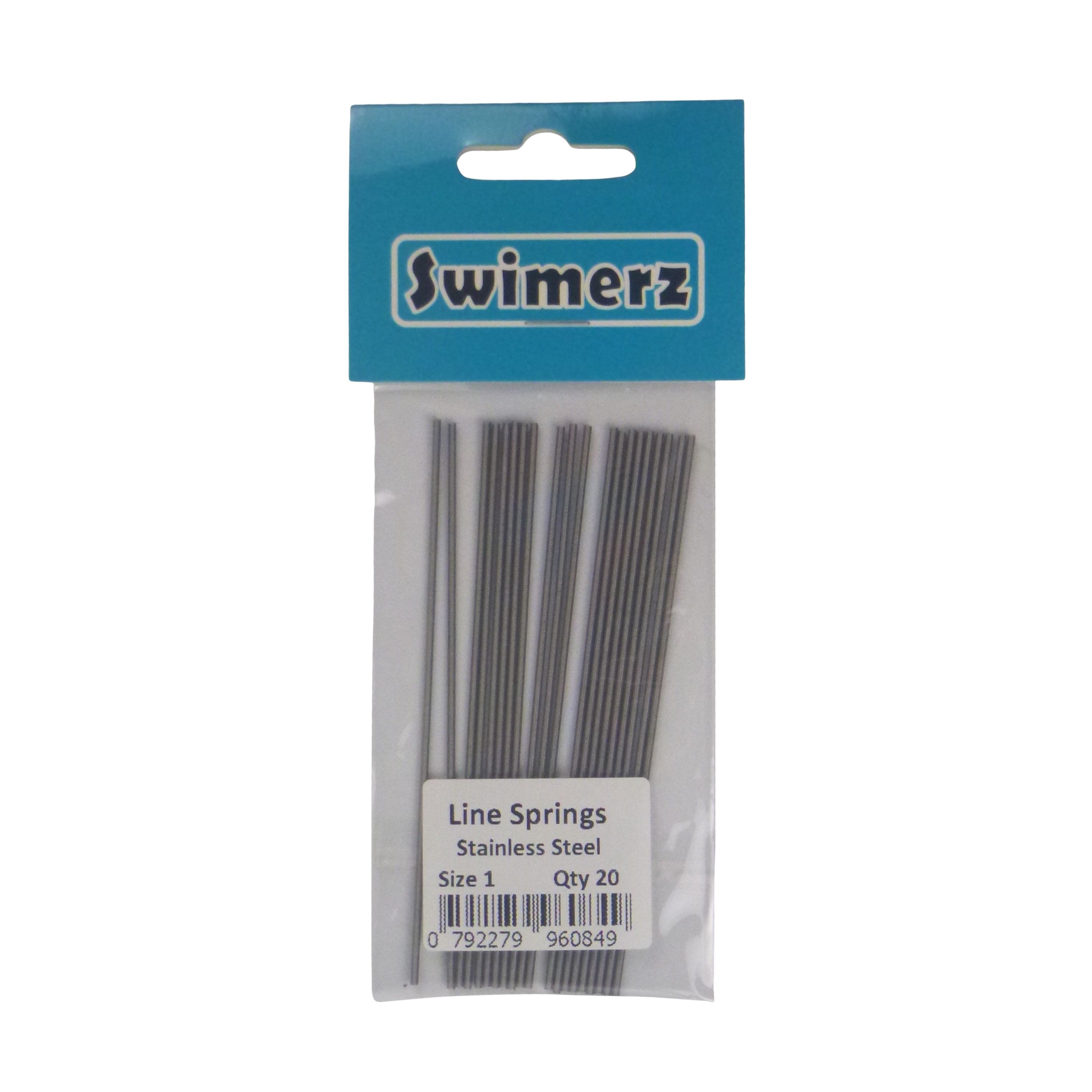 Swimerz Stainless Steel Fishing Line Springs, Size 1, 10cmL, 1.1mmID, 1.5mmOD V658-93MC000020402