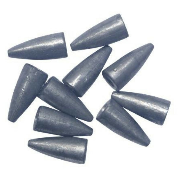Swimerz 1/2 oz Lead Bullet Sinker - Qty 10 Pack V658-93MC000020881