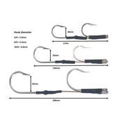 Swimerz Jigging & Trolling Hooks, Inline Double, 6/0, Qty 3 V658-93MC000022201