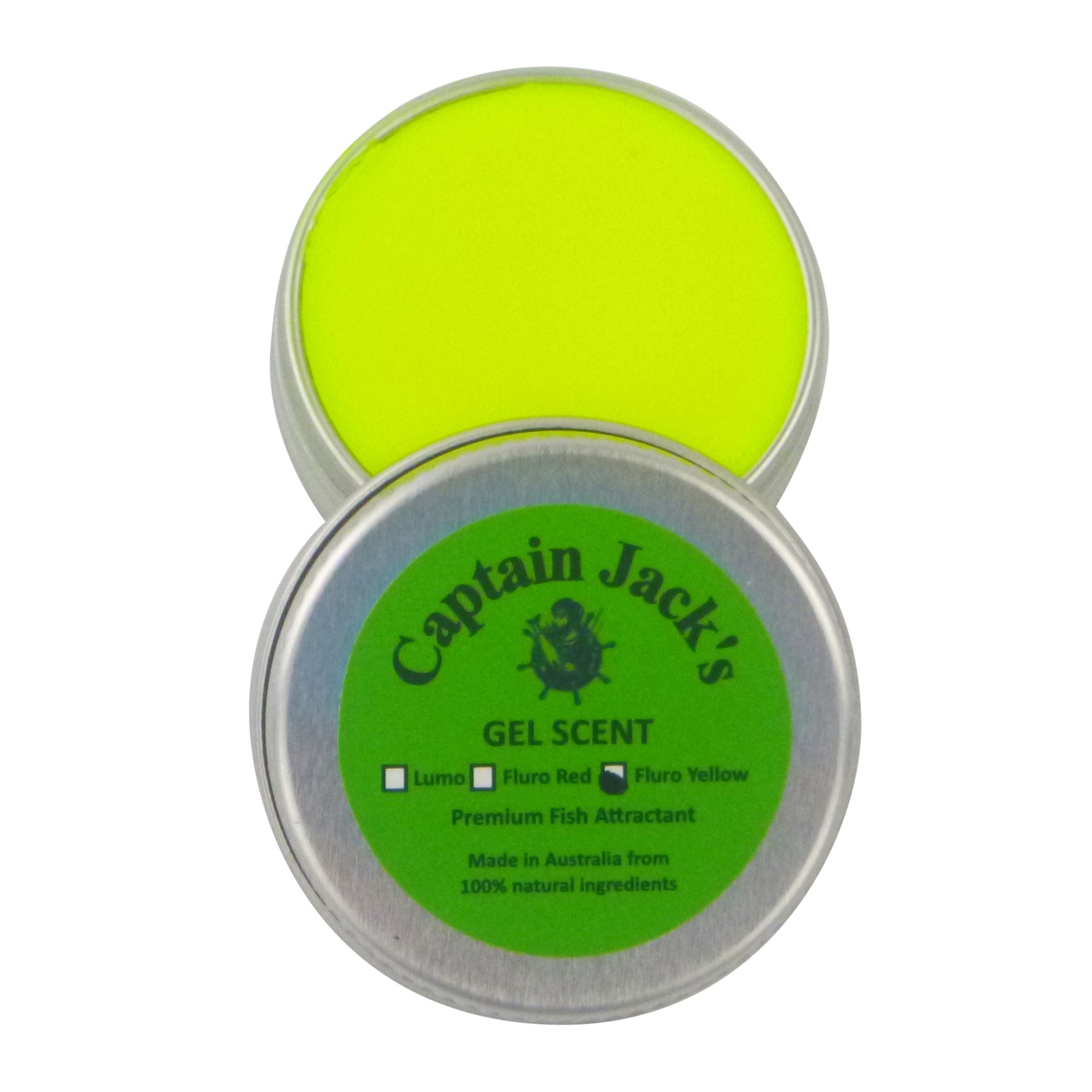 Captain Jack's Gel Scent - Fluoro Yellow, 15 gm Tin V658-93MC000030103