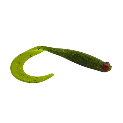 Swimerz 100 mm VTail Soft Plastic Lure, Green Glitter, 5 pack V658-93MC000051030