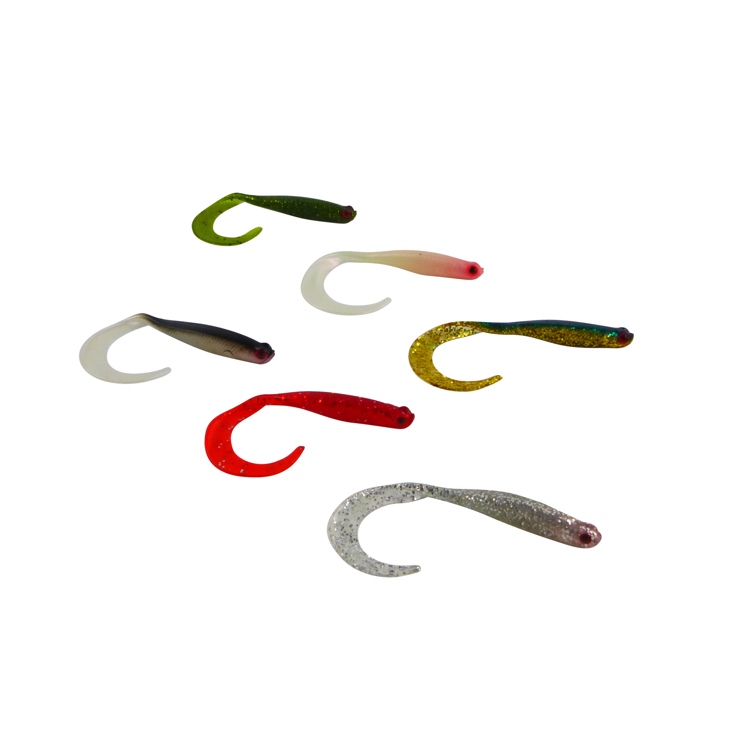 Swimerz 100 mm VTail Soft Plastic Lure, Green Glitter, 5 pack