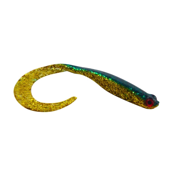 Swimerz 100 mm VTail Soft Plastic Lure Gold Glitter, 5 pack V658-93MC000051060