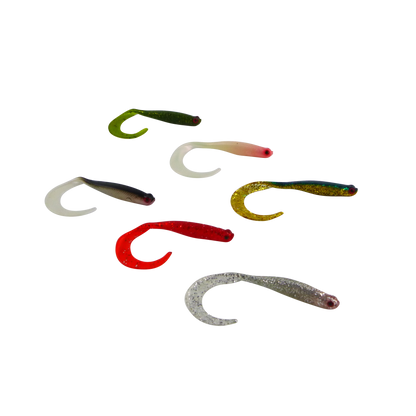 Swimerz 100 mm VTail Soft Plastic Lure Gold Glitter, 5 pack V658-93MC000051060