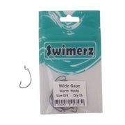Swimerz 0/4 Wide Gape Worm Hook 15 Pack V658-93MC000102004