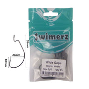 Swimerz 5/0 Wide Gape Worm Hook 15 Pack V658-93MC000102011
