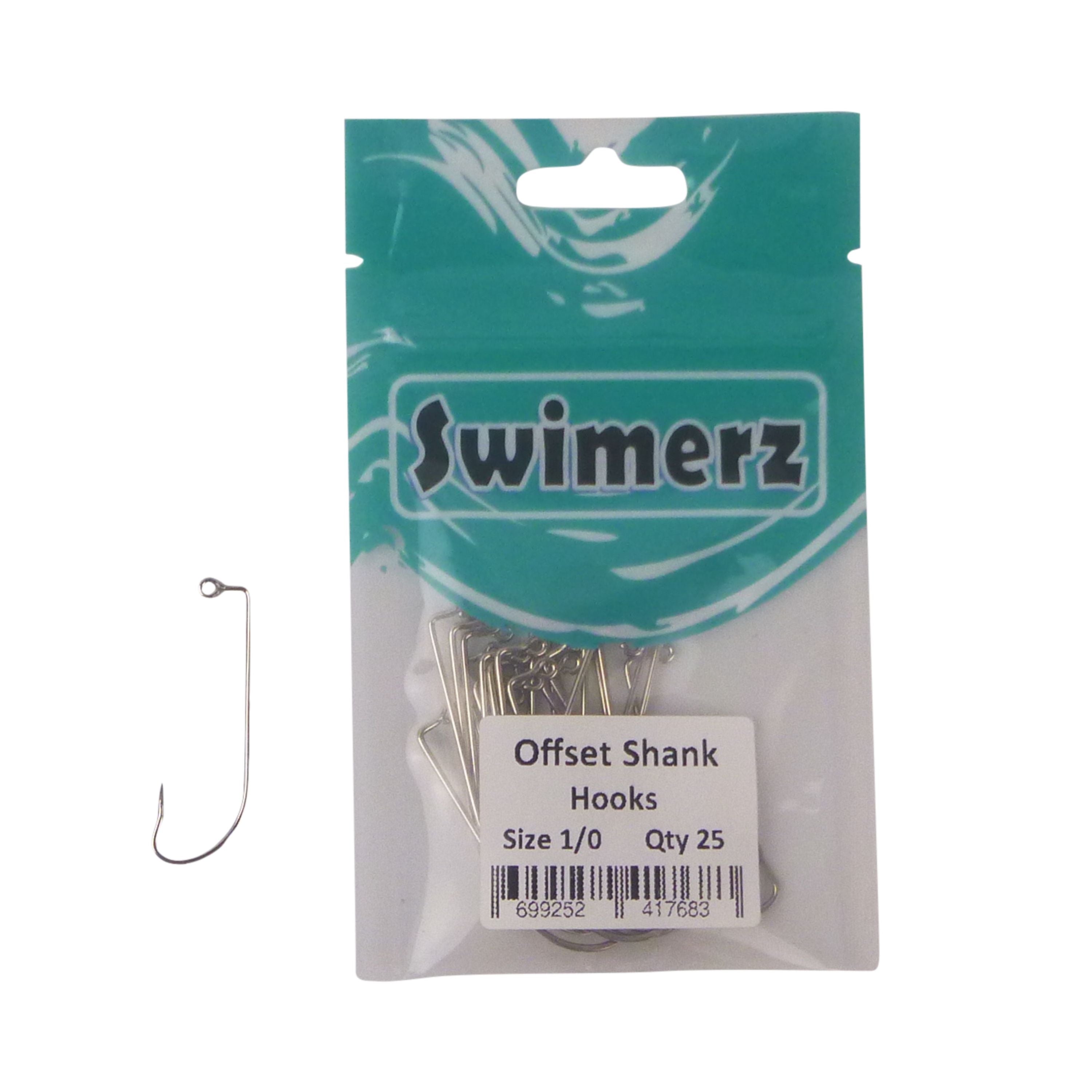 Swimerz 1/0 Offset Shank Jig Hook 25 Pack V658-93MC000103101