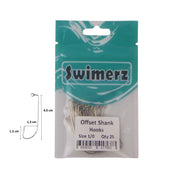 Swimerz 1/0 Offset Shank Jig Hook 25 Pack V658-93MC000103101