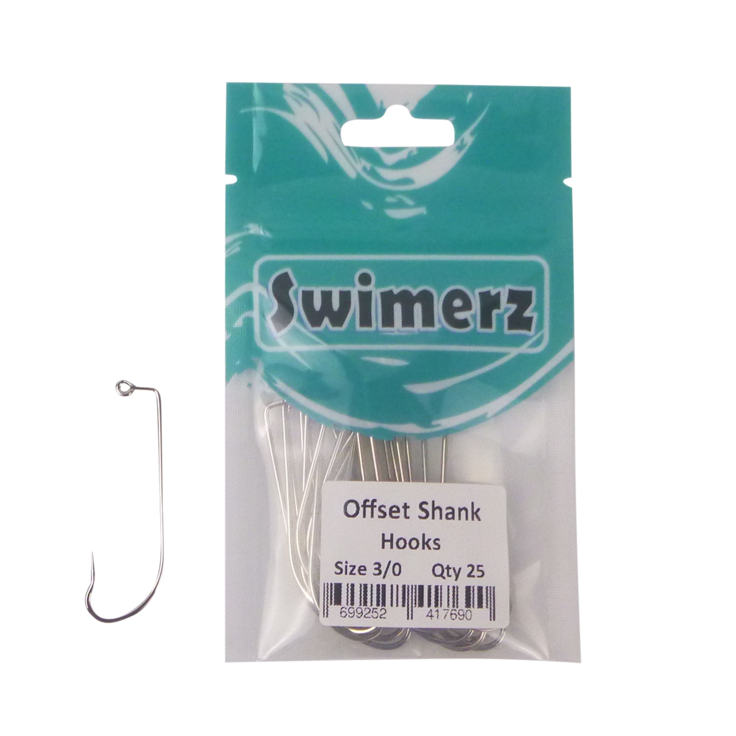 Swimerz 3/0 Offset Shank Jig Hook 25 Pack V658-93MC000103301