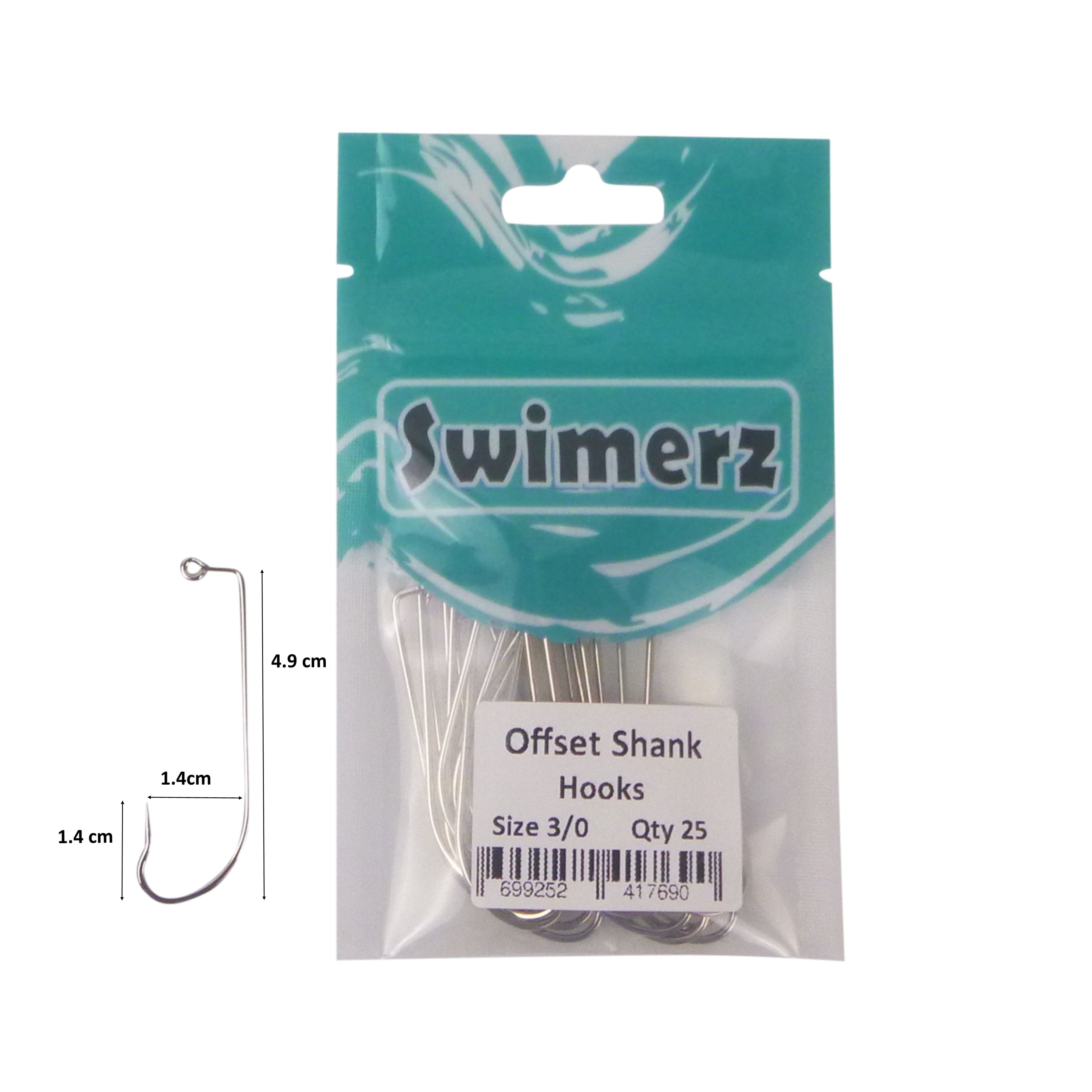 Swimerz 3/0 Offset Shank Jig Hook 25 Pack V658-93MC000103301