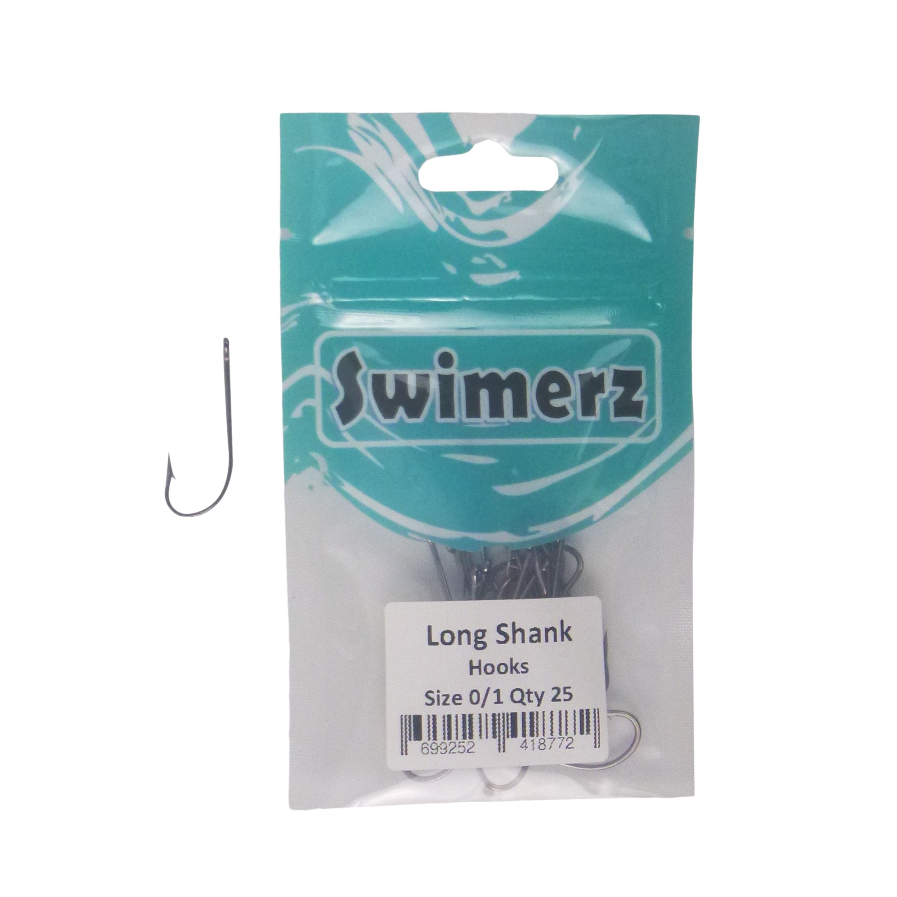Swimerz 0/1 Long Shank Worm Hook 25 Pack V658-93MC000104098