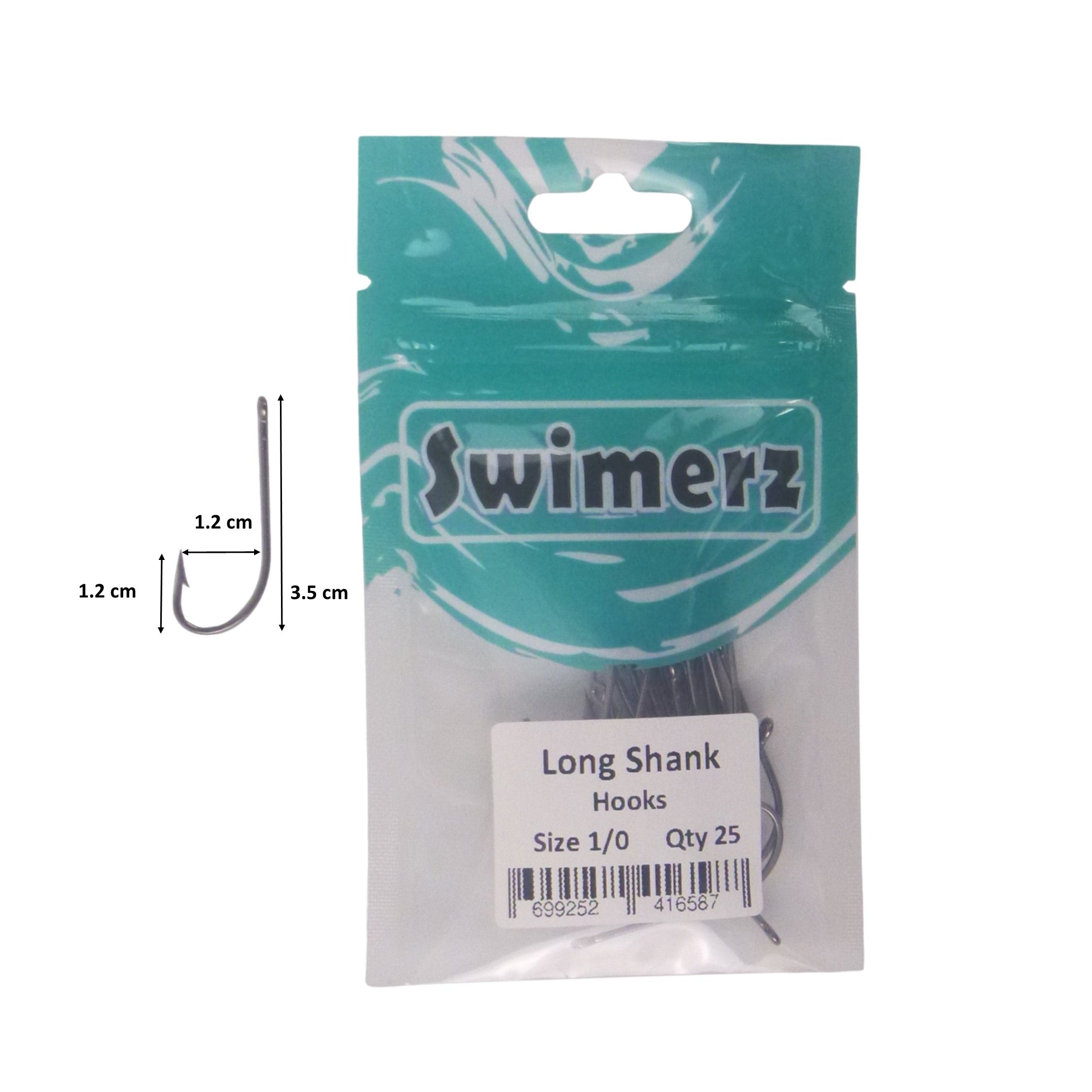 Swimerz 1/0 Long Shank Worm Hook 25 pack V658-93MC000104101