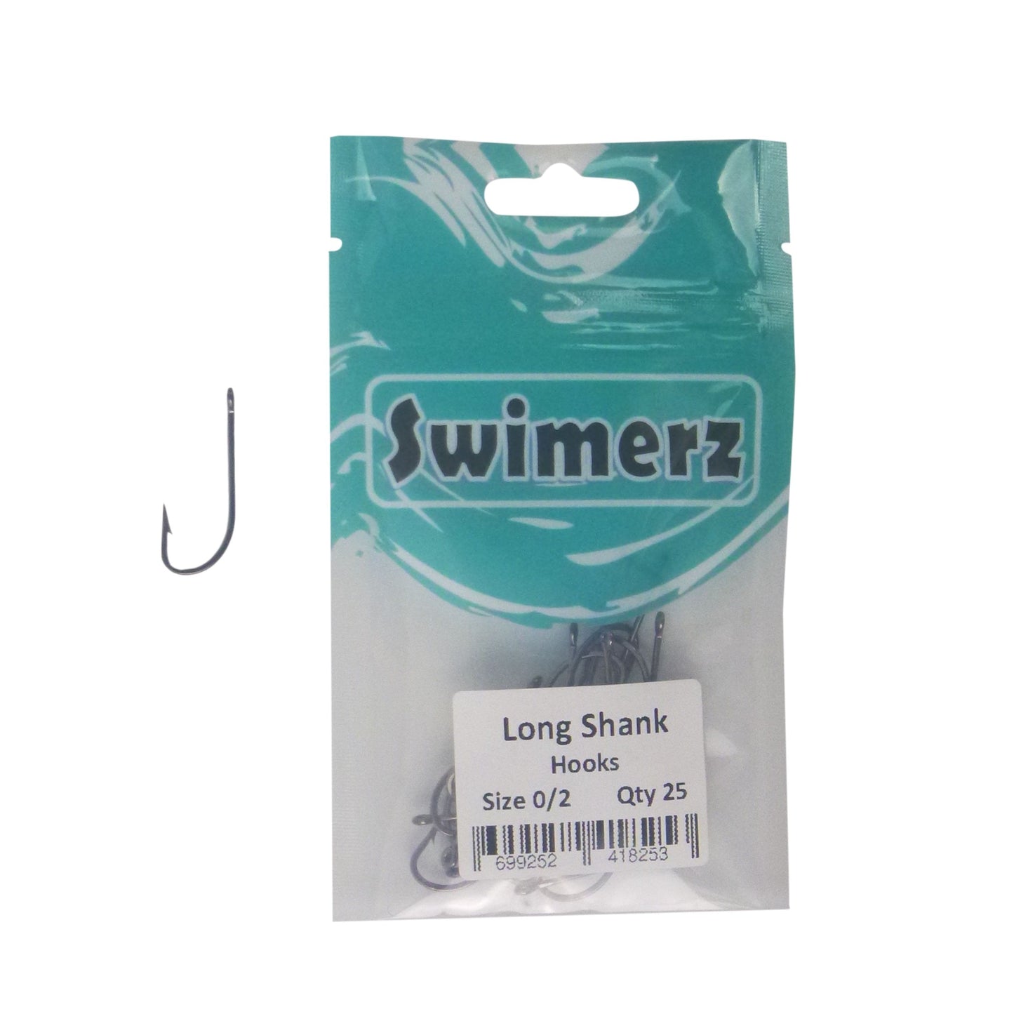 Swimerz 0/2 Long Shank Worm Hook 25 Pack V658-93MC000104199
