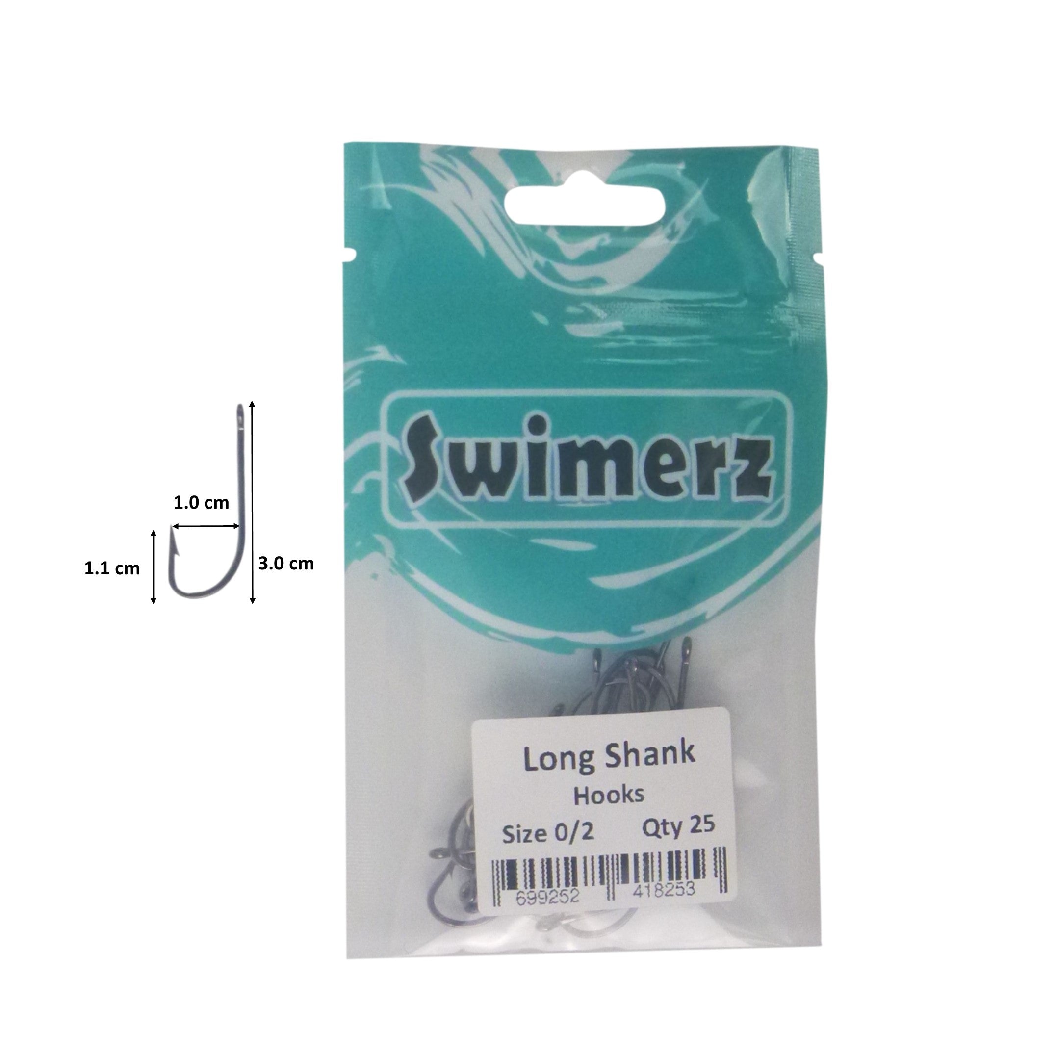 Swimerz 0/2 Long Shank Worm Hook 25 Pack V658-93MC000104199