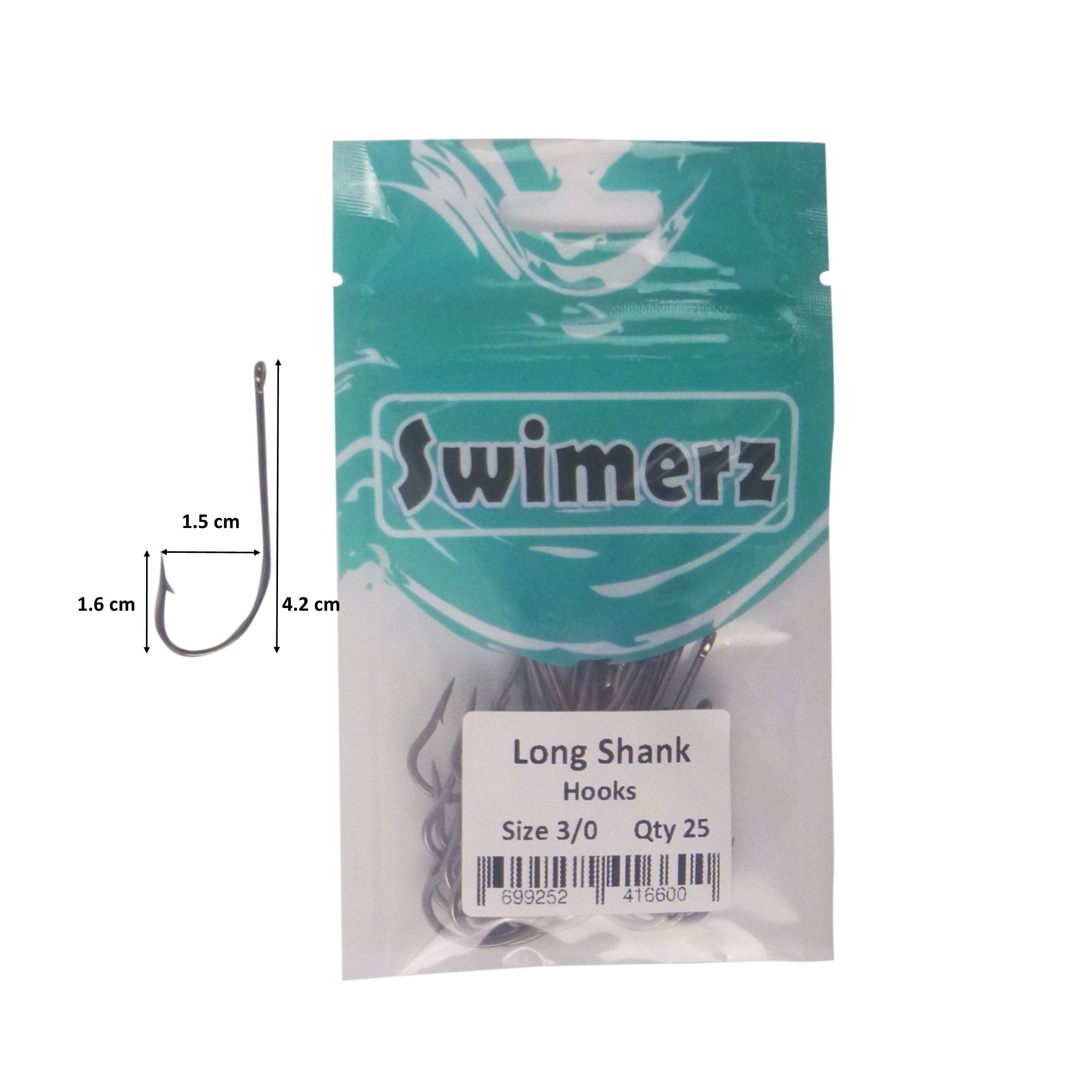 Swimerz 3/0 Long Shank Worm Hook 25 Pack V658-93MC000104303