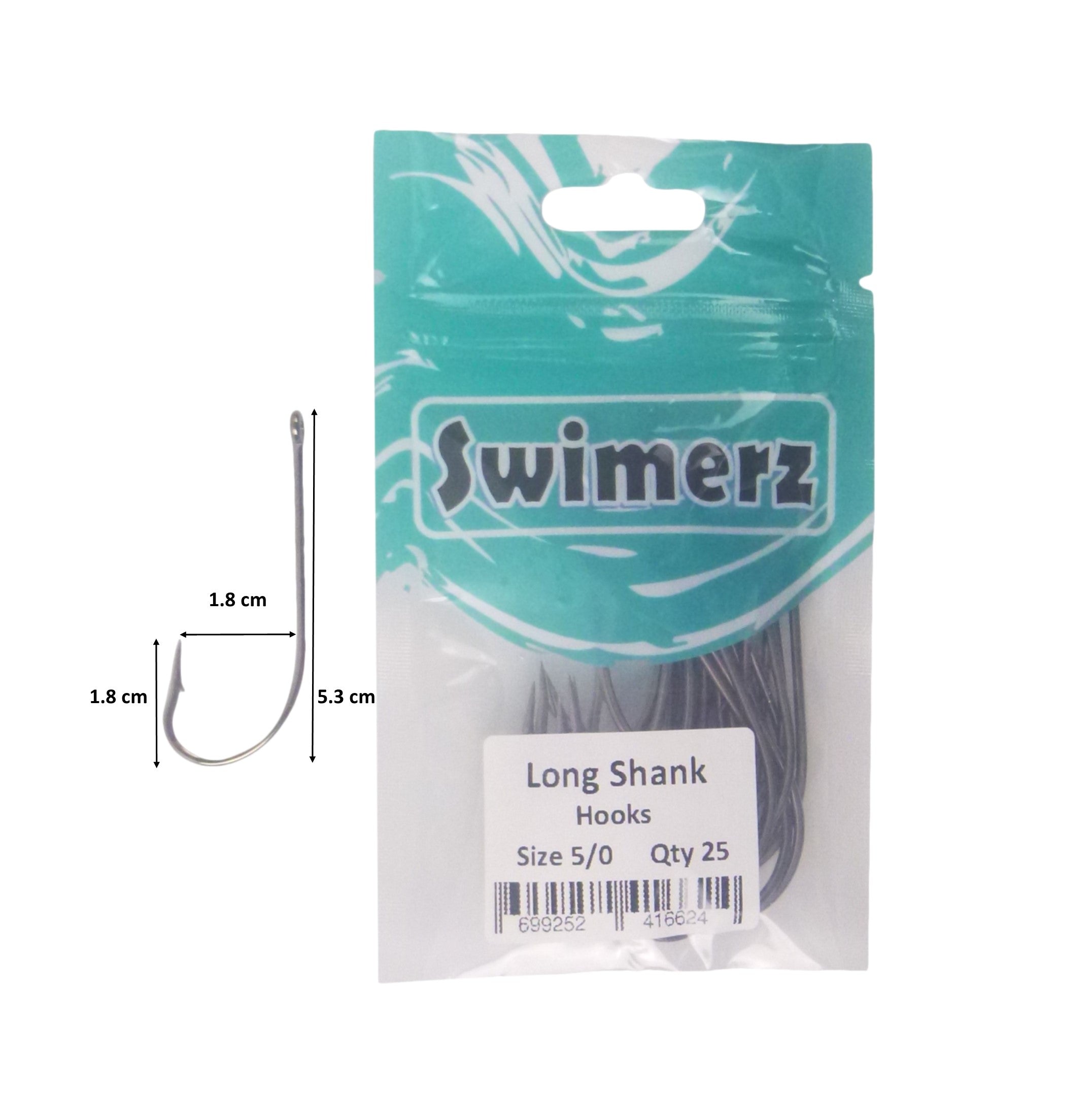 Swimerz 5/0 Long Shank Worm Hook 25 Pack V658-93MC000104505