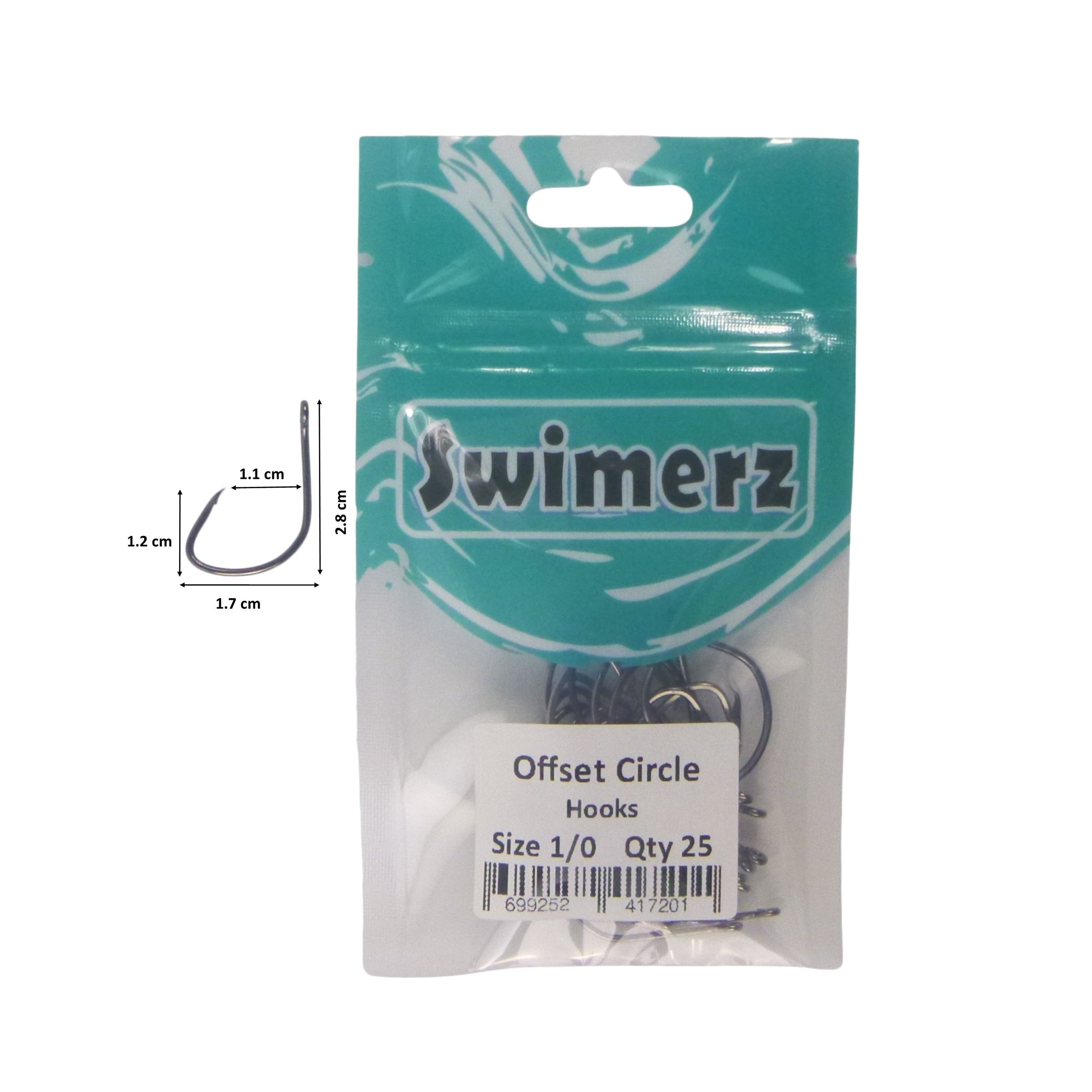 Swimerz 1/0 Offset Circle Hook 25 Pack V658-93MC000105220