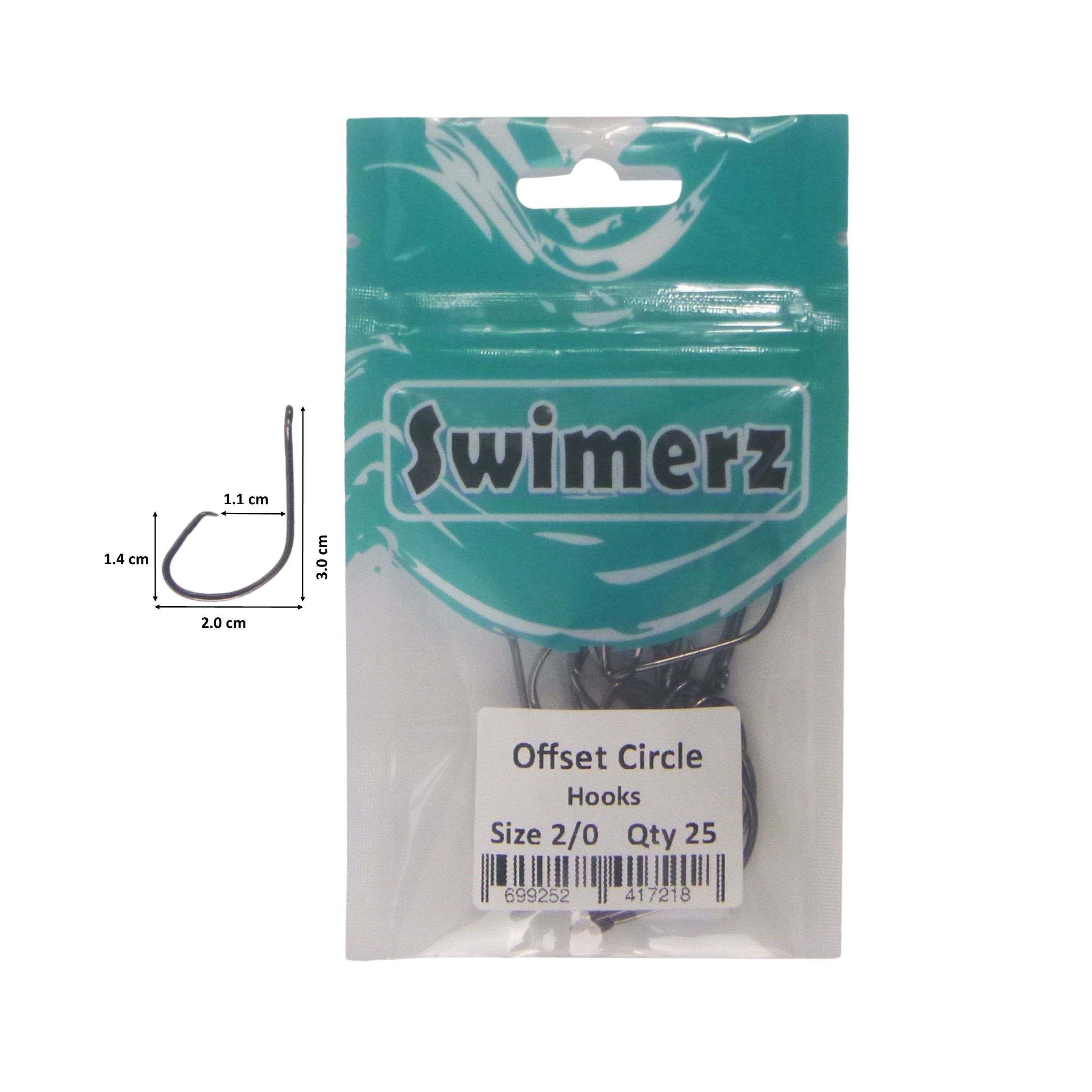Swimerz 2/0 Offset Circle Hook 25 Pack V658-93MC000105230