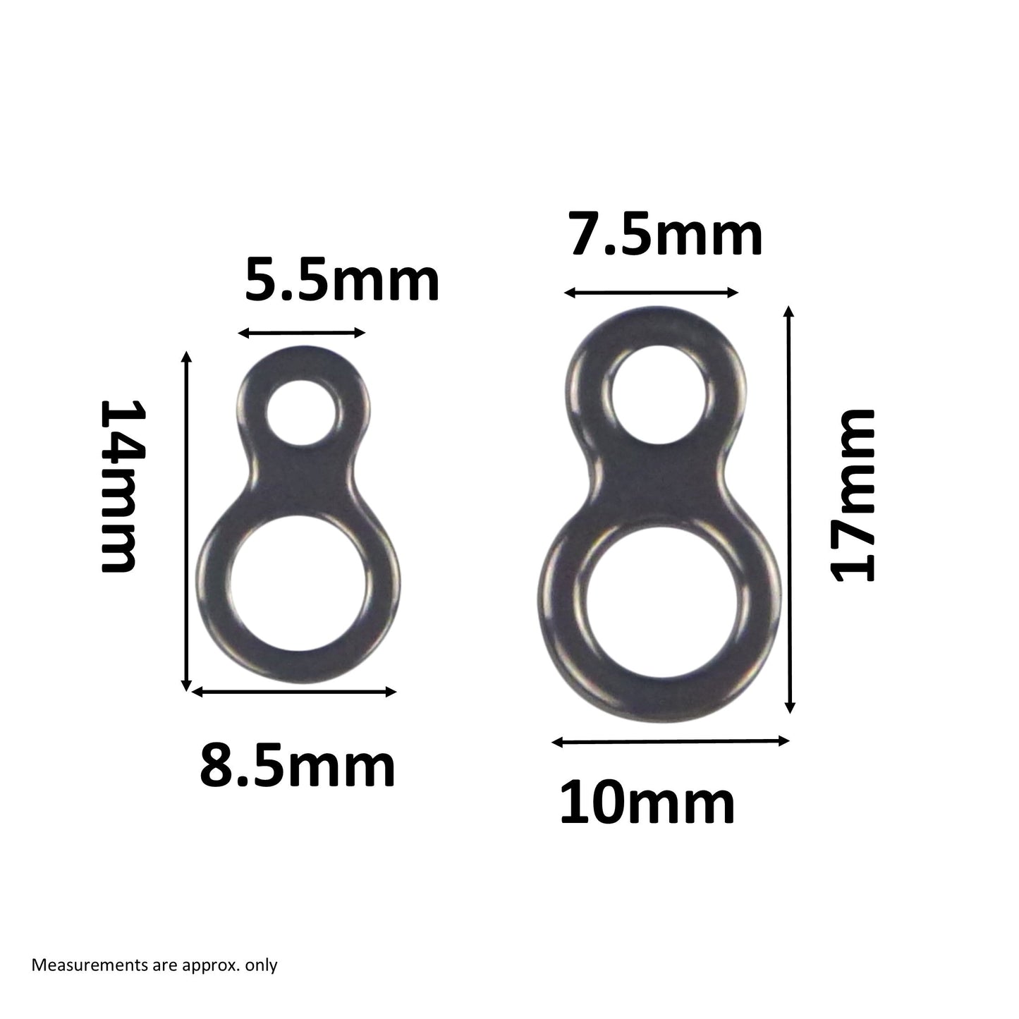 Swimerz 180kg Solid Double Rings, 14mm, 20 pack V658-93MC000130101
