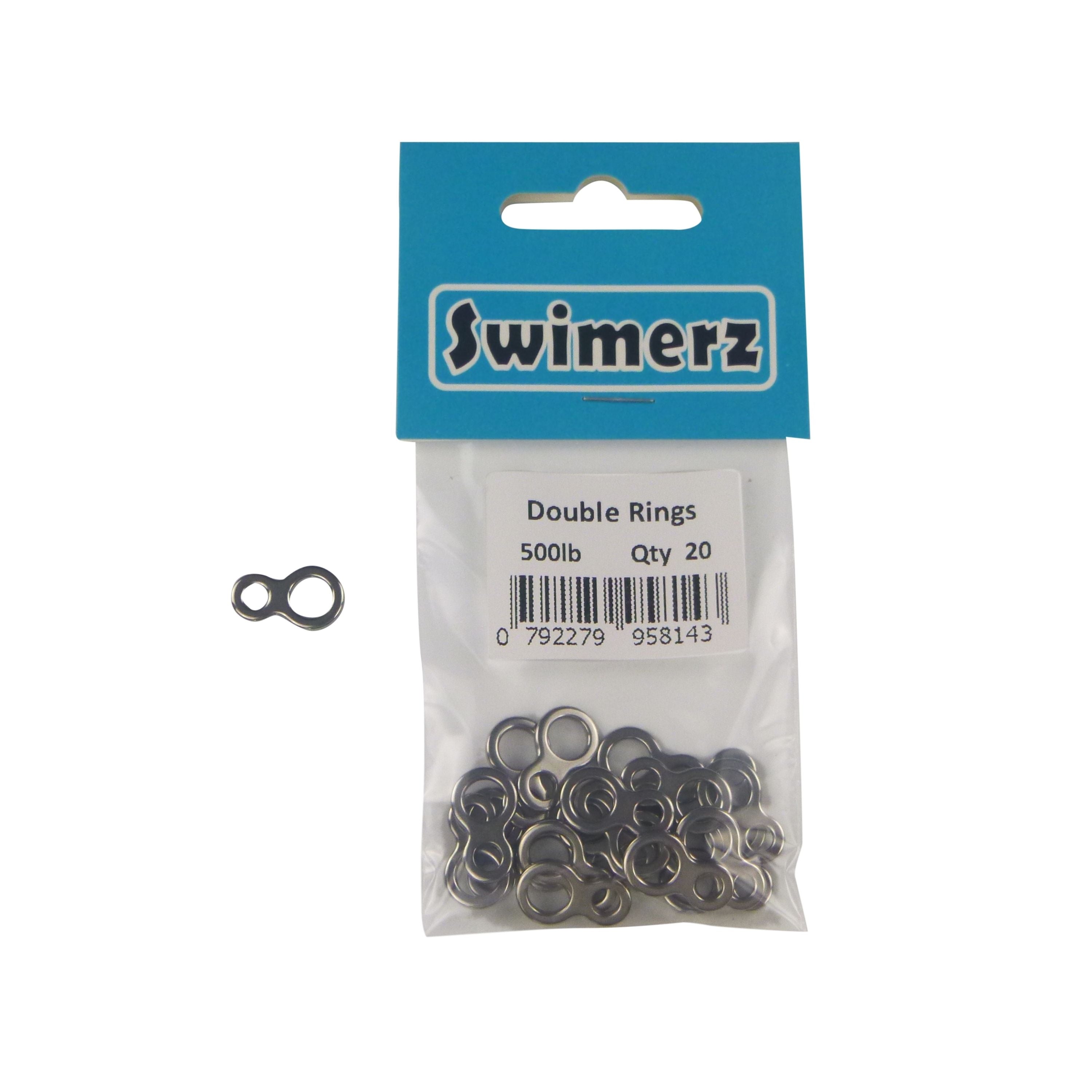 Swimerz 225kg Solid Double Rings, 17mm, 20 pack V658-93MC000130102