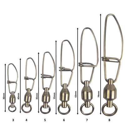 Swimerz HD Ball Bearing Swivels with Crosslock Snap, Size 5, 15 pack V658-93MC000130712
