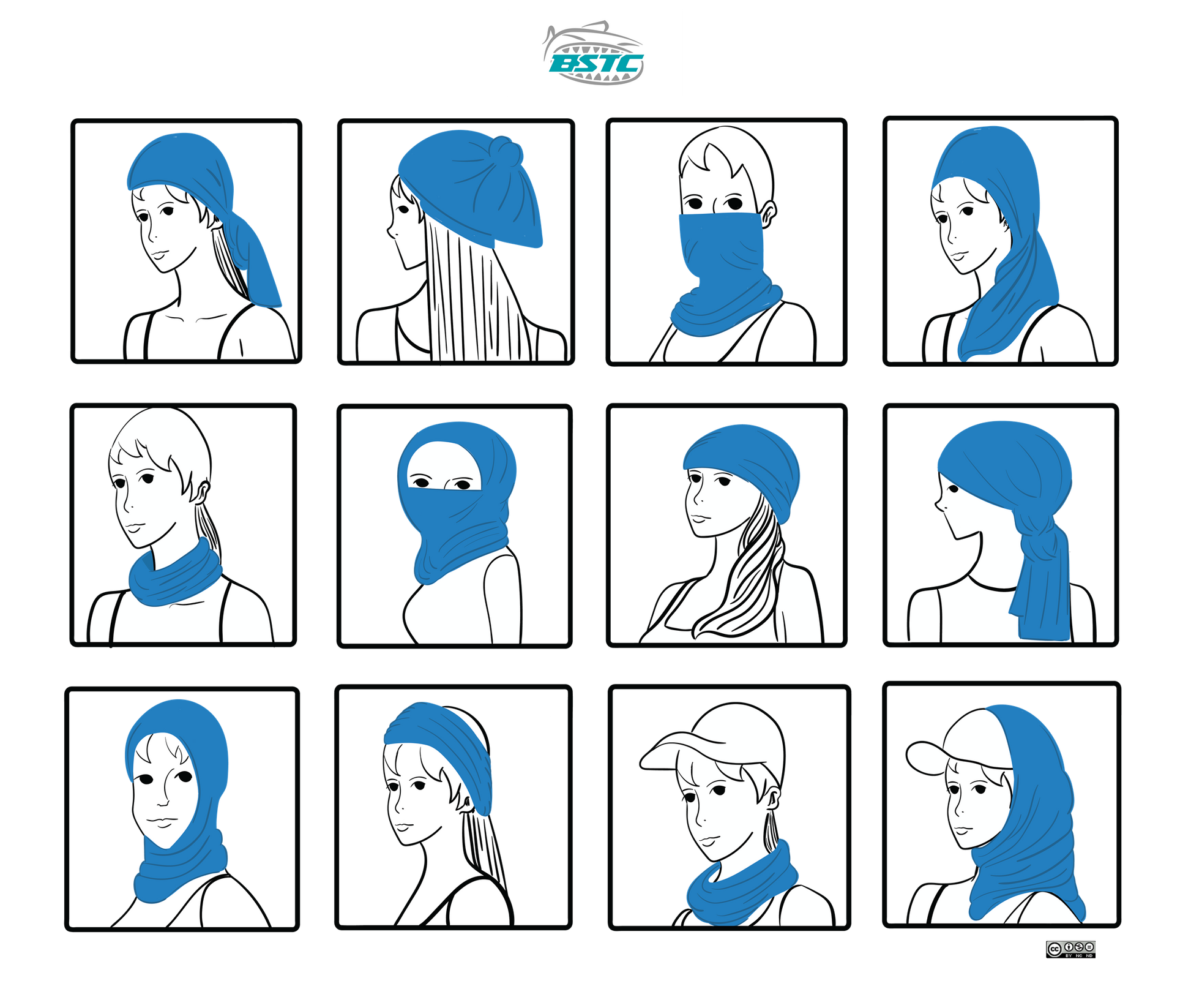 BSTC Head Socks, Mid Blue V658-93MC000130802