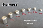 Swimerz 3/4oz Tungsten Barrel Sinker, Qty 2 per Pack. V658-93MC000160145