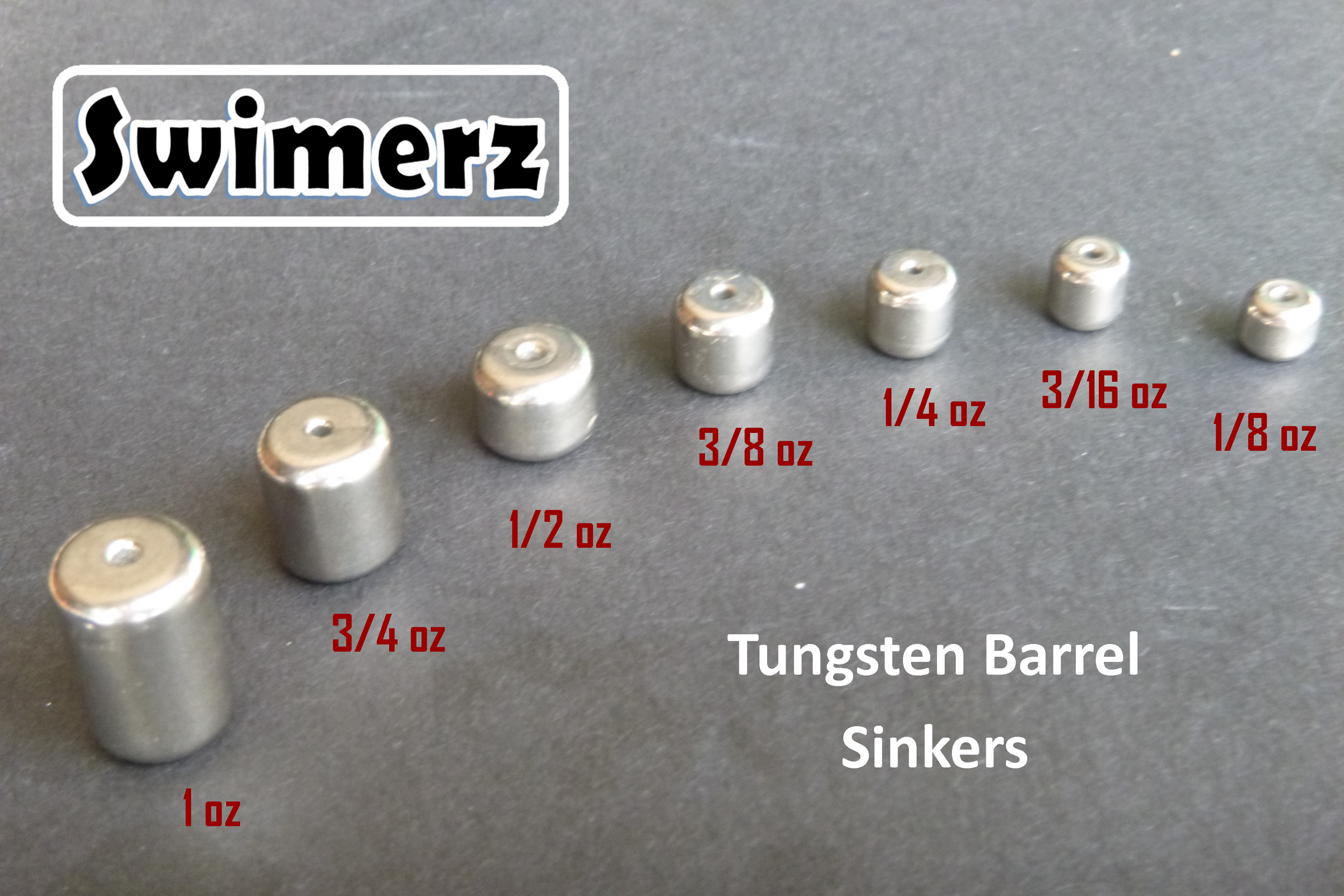 Swimerz 3/4oz Tungsten Barrel Sinker, Qty 2 per Pack. V658-93MC000160145