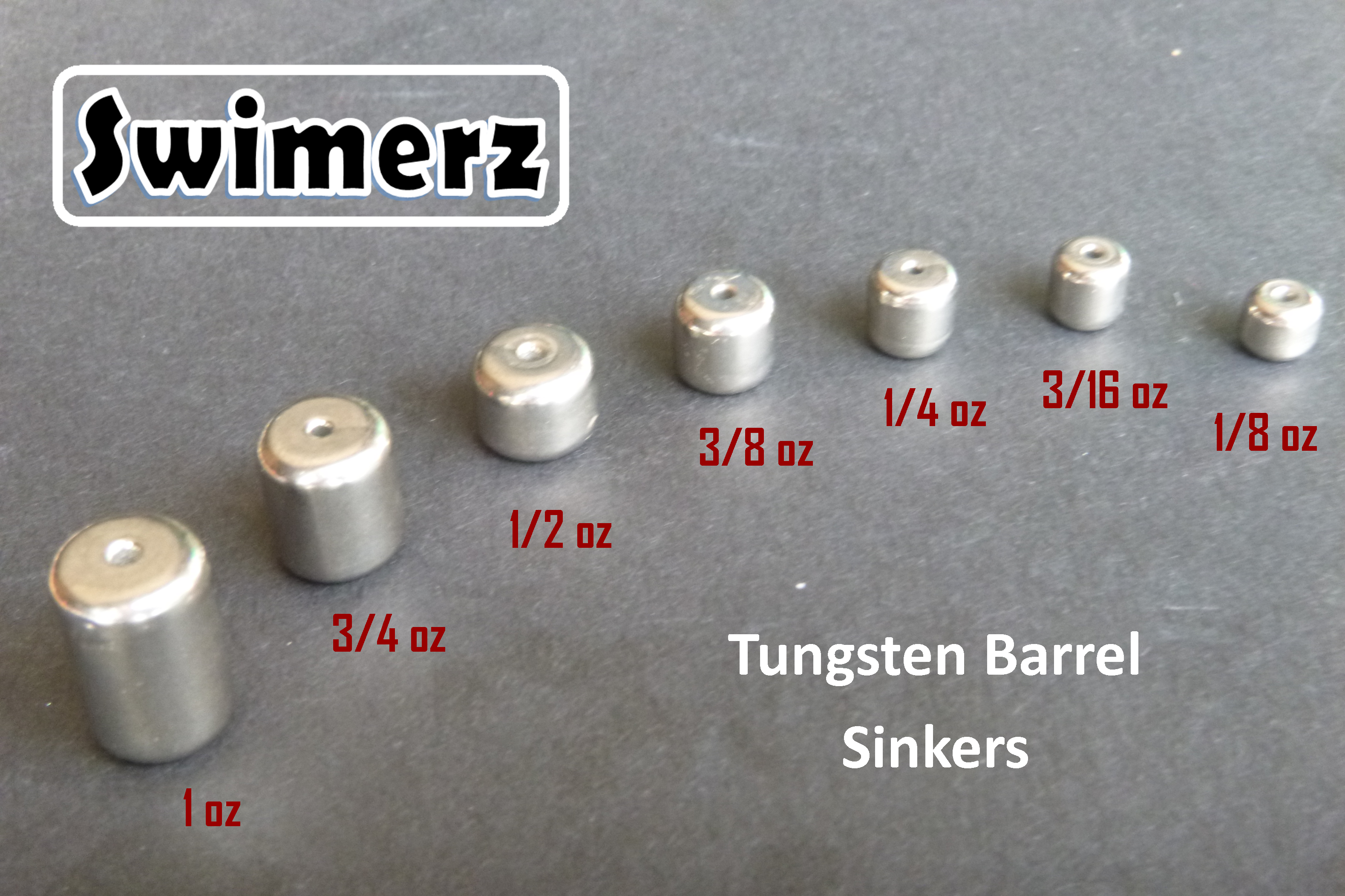 Swimerz 3/4oz Tungsten Barrel Sinker, Qty 2 per Pack. V658-93MC000160145