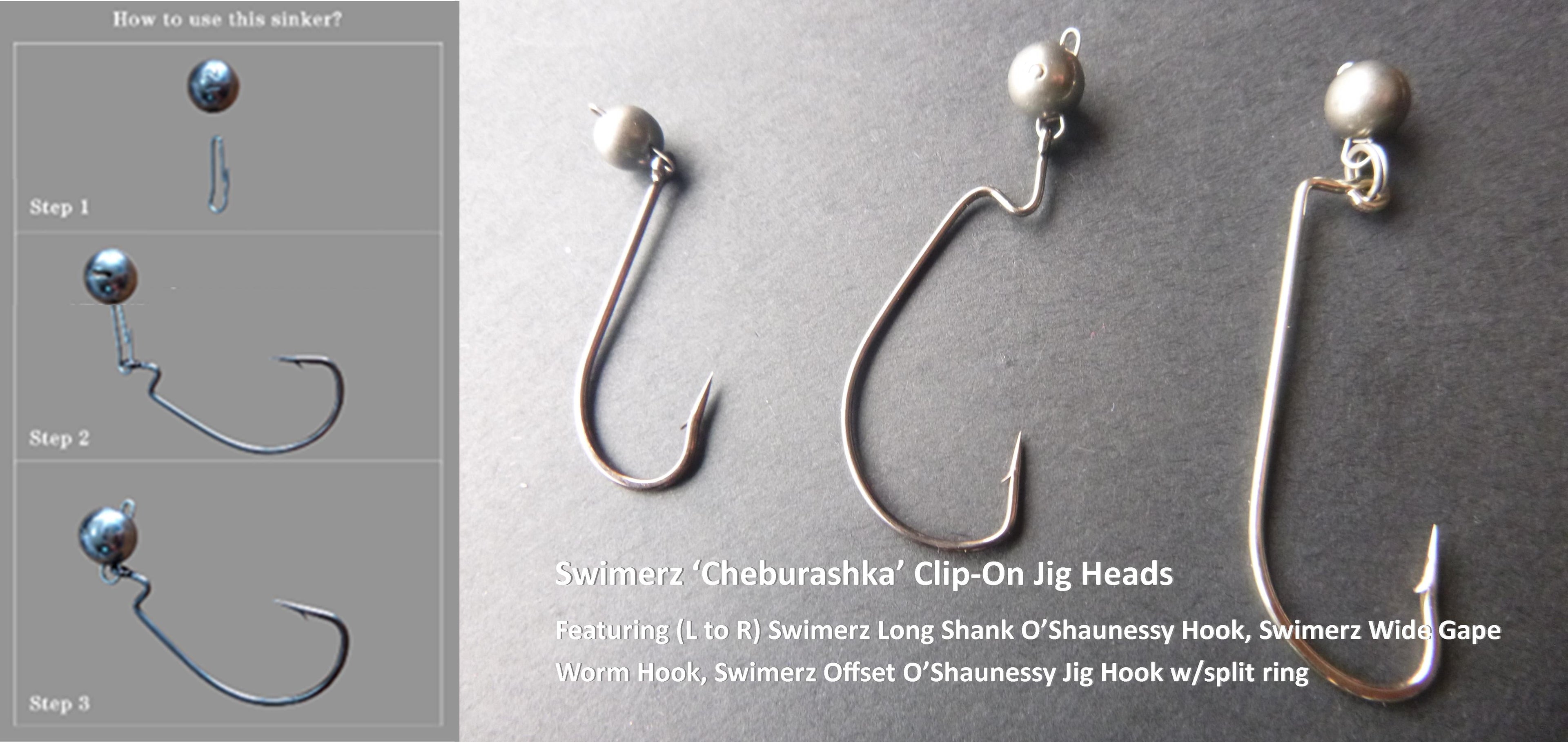 Swimerz 1 Gram Cheburashka Clip-On Jig Head 20 Pack V658-93MC000160207