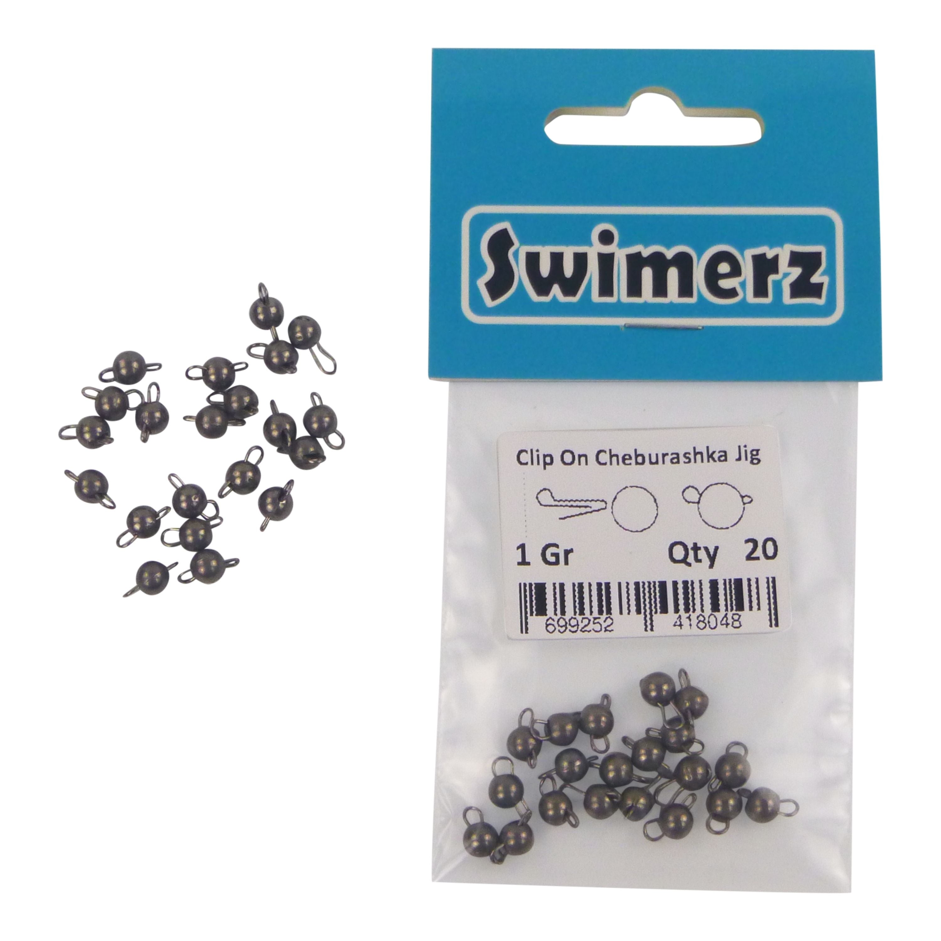 Swimerz 1 Gram Cheburashka Clip-On Jig Head 20 Pack V658-93MC000160207