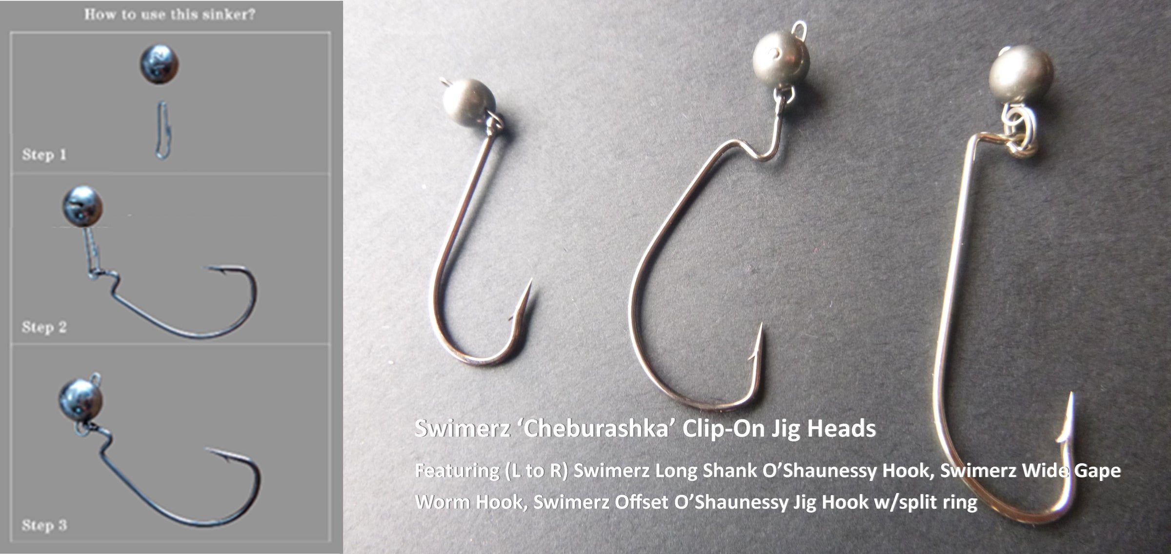 Swimerz 3 Gram Cheburashka Clip-On Jig Head 12 Pack V658-93MC000160209