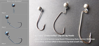 Swimerz 5 Gram Cheburashka Clip-On Jig Head 8 Pack V658-93MC000160215