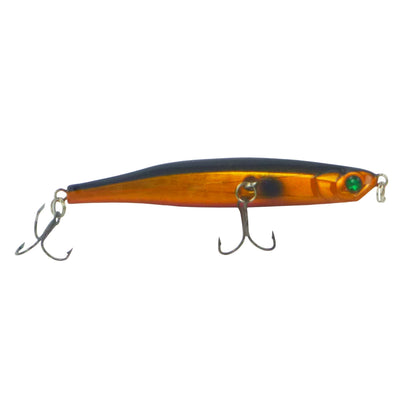 Toppu Mizzu Sidewinder Bent Minnow, 95mm, Gold Flare V658-93MC000180246
