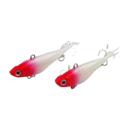 Swimerz 95mm Soft Vibe, Red Head, 2 pack V658-93MC000220016