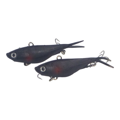 Swimerz 95mm Soft Vibe, Carbon, 2 pack V658-93MC000220019