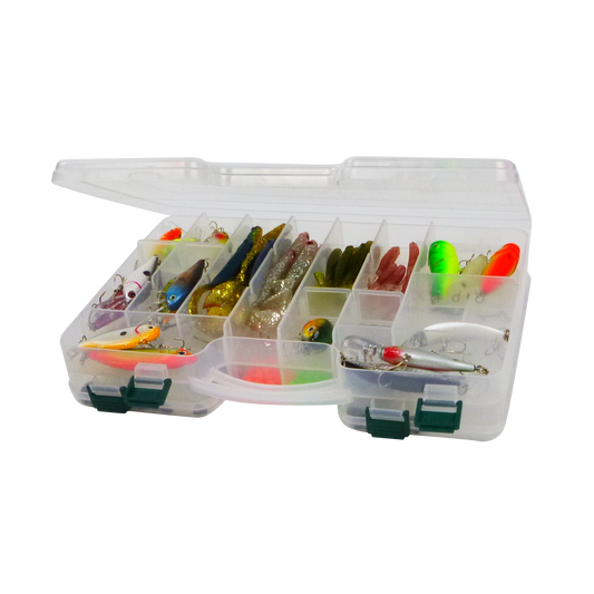 Rig Ezy 44 Compartment Double-sided Tackle Box. 295mmL x 210mmW x 6ommD V658-93MC000220100