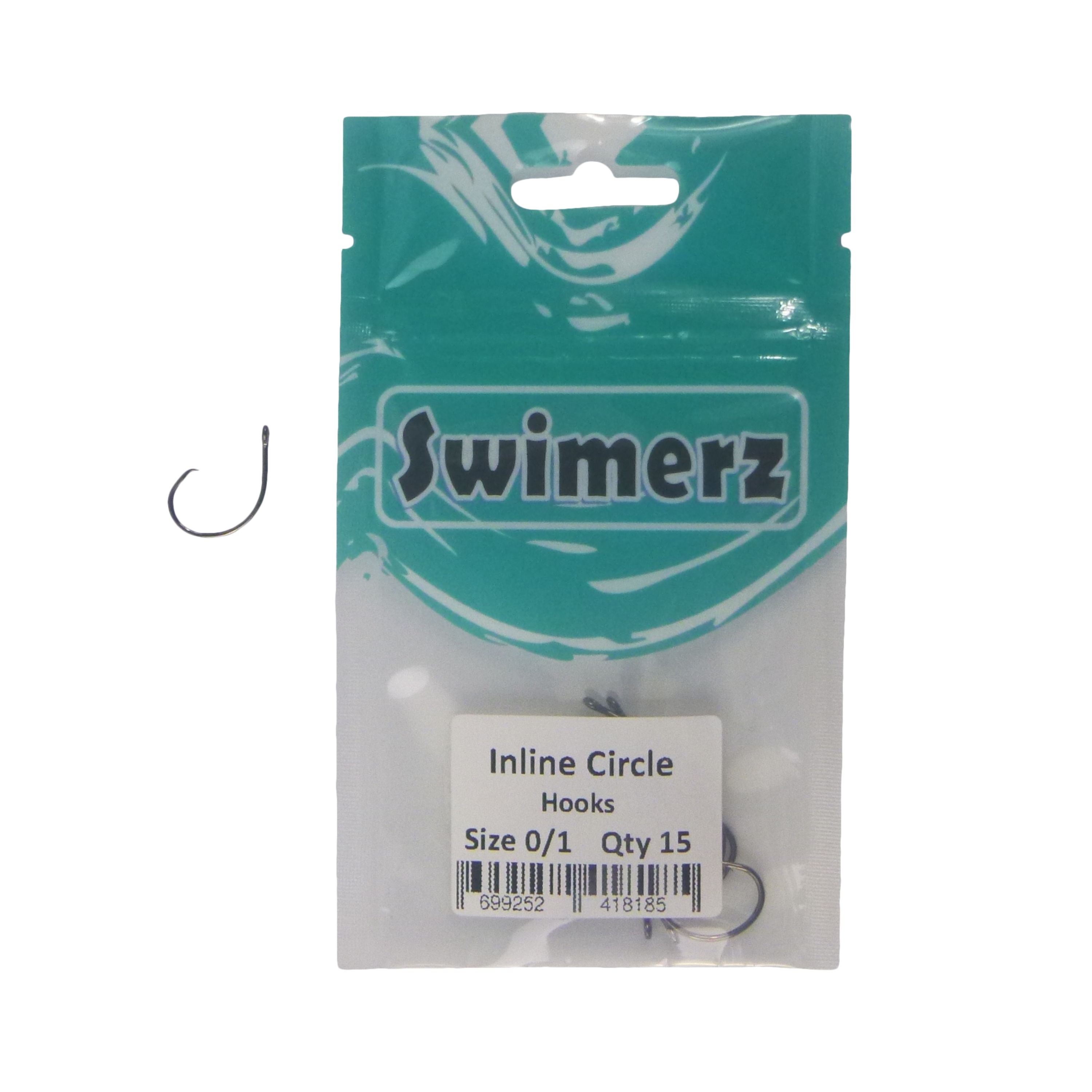 Swimerz 0/1 Inline Circle Hook 15 Pack V658-93MC000240110