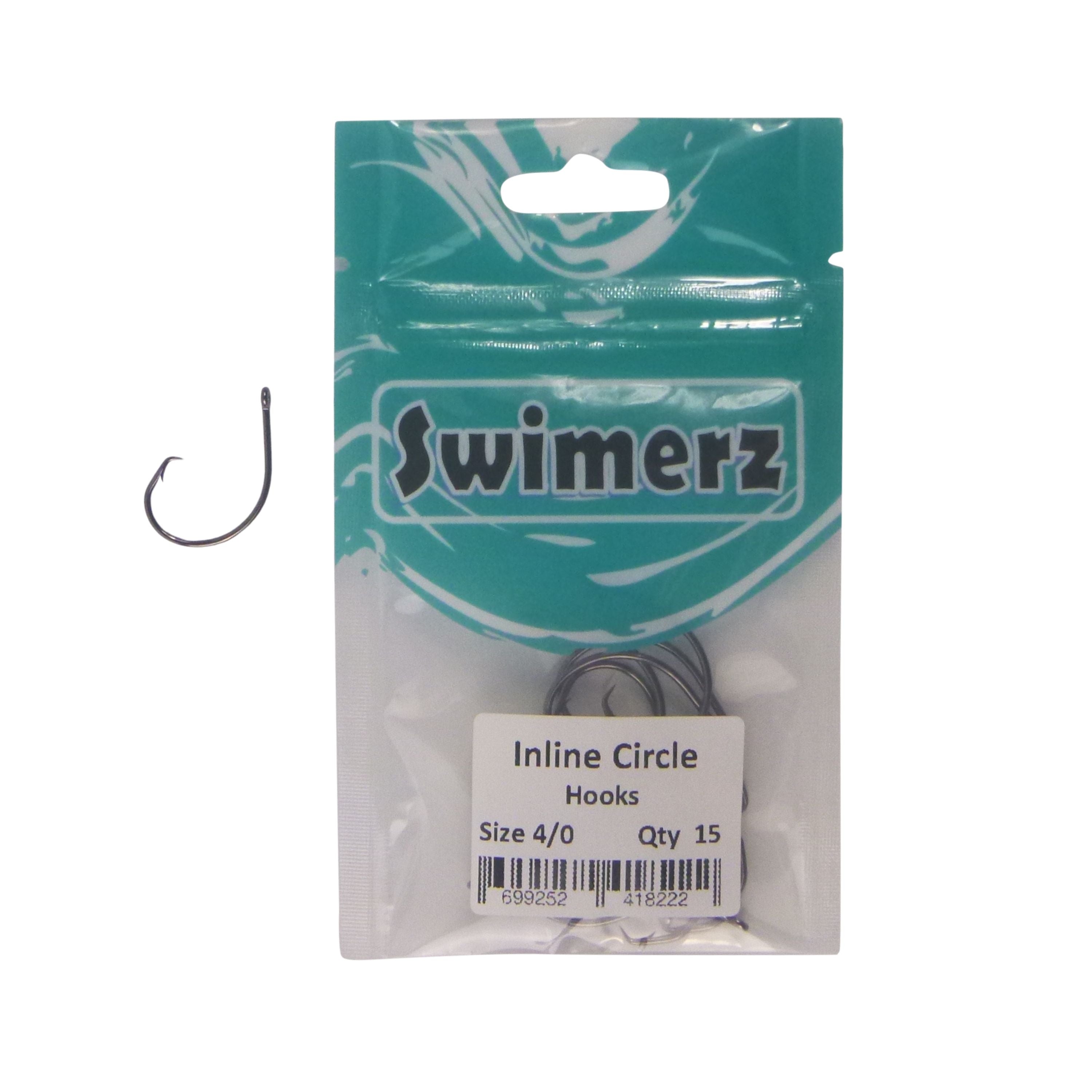 Swimerz 4/0 Inline Circle Hook 15 pack V658-93MC000240150