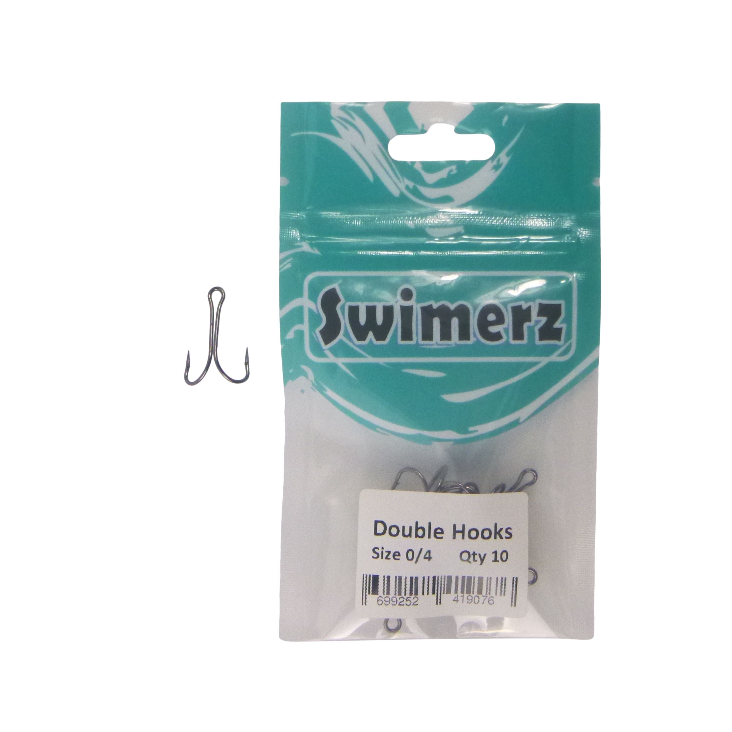 Swimerz Size 4 Extra Strong Double Hook 10 Pack V658-93MC000250032