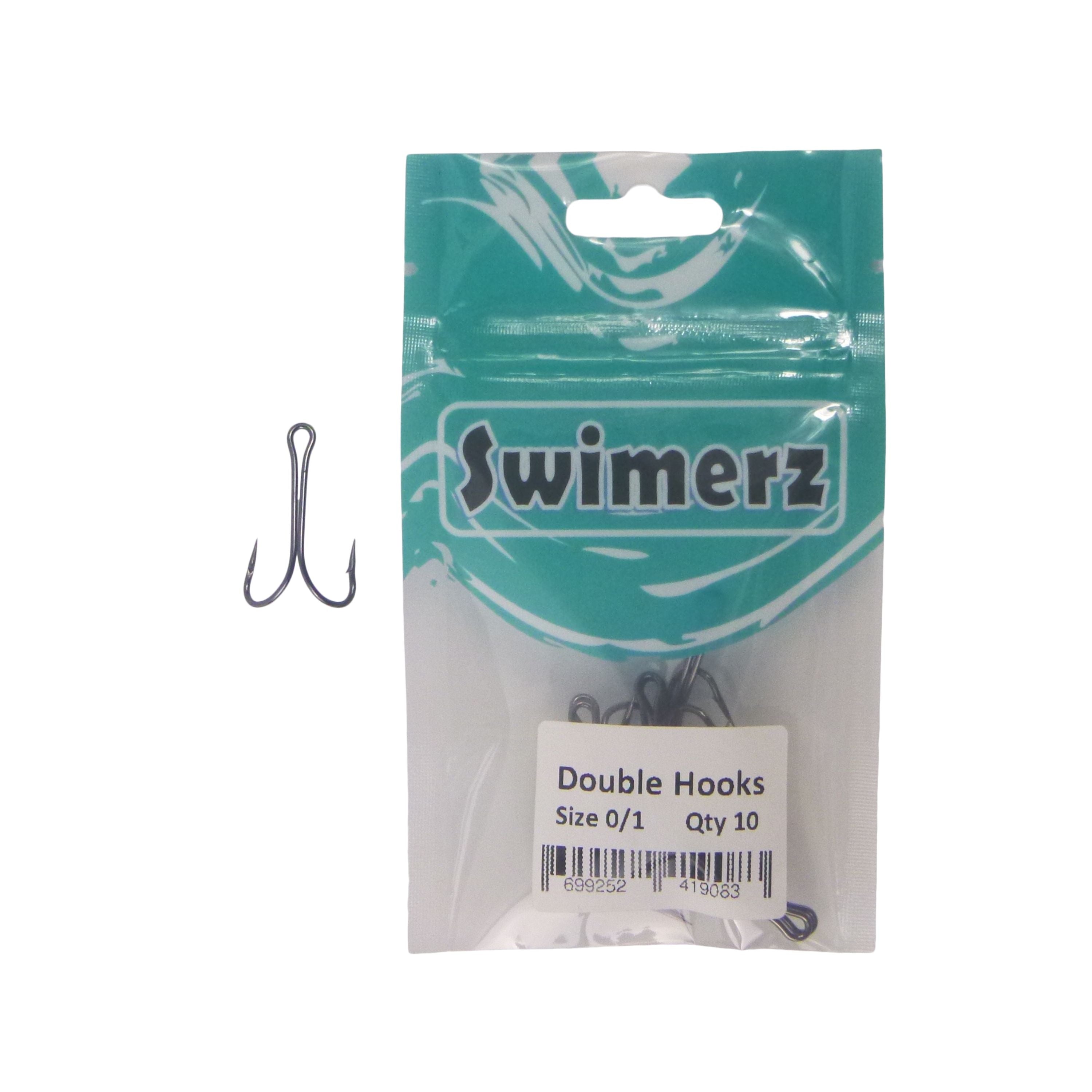 Swimerz Size 1 Extra Strong Double Hook 10 Pack V658-93MC000250034