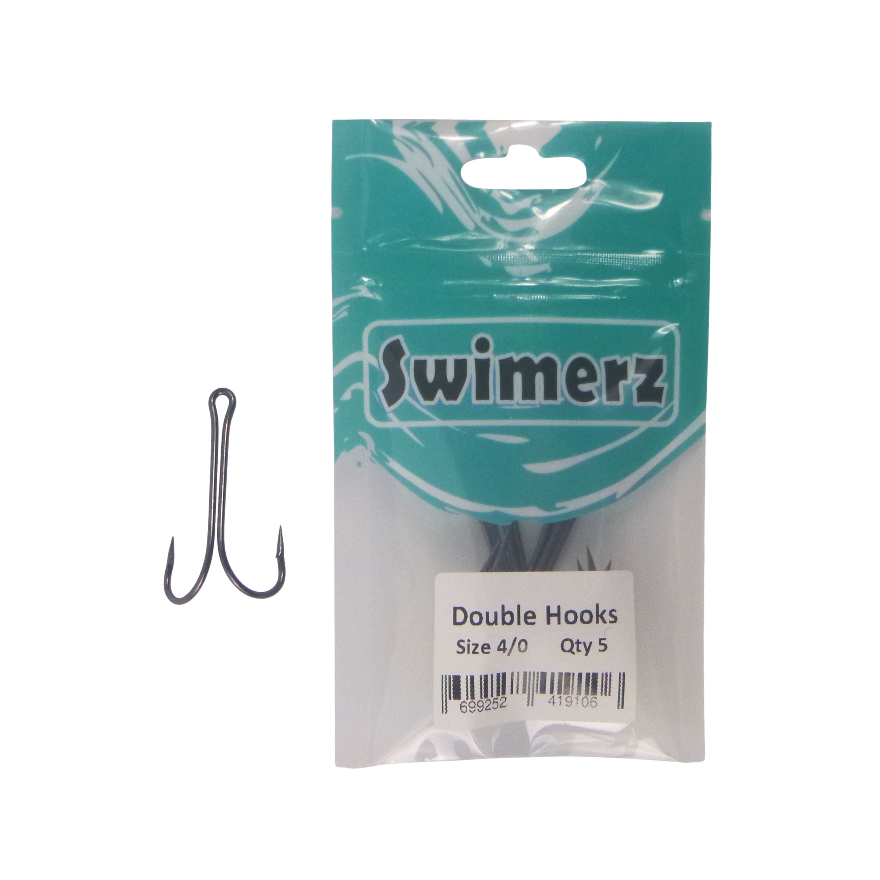 Swimerz Size 4/0 Extra Strong Double Hook 5 Pack V658-93MC000250038