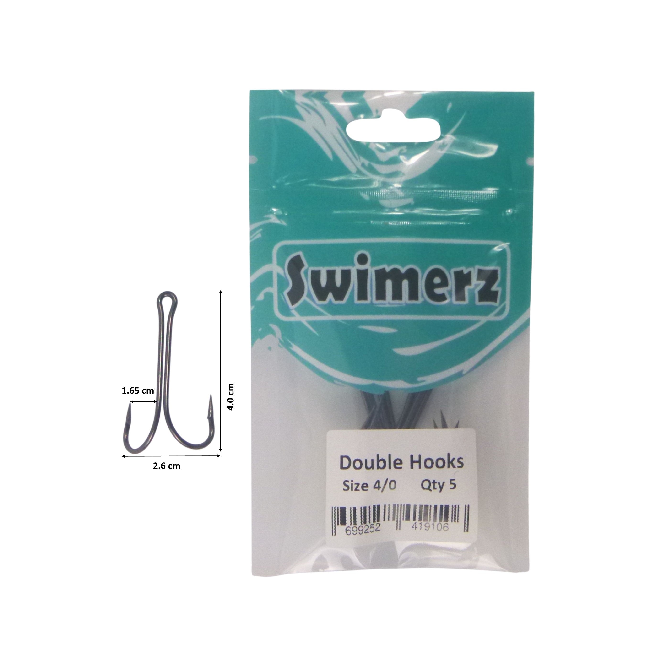 Swimerz Size 4/0 Extra Strong Double Hook 5 Pack V658-93MC000250038