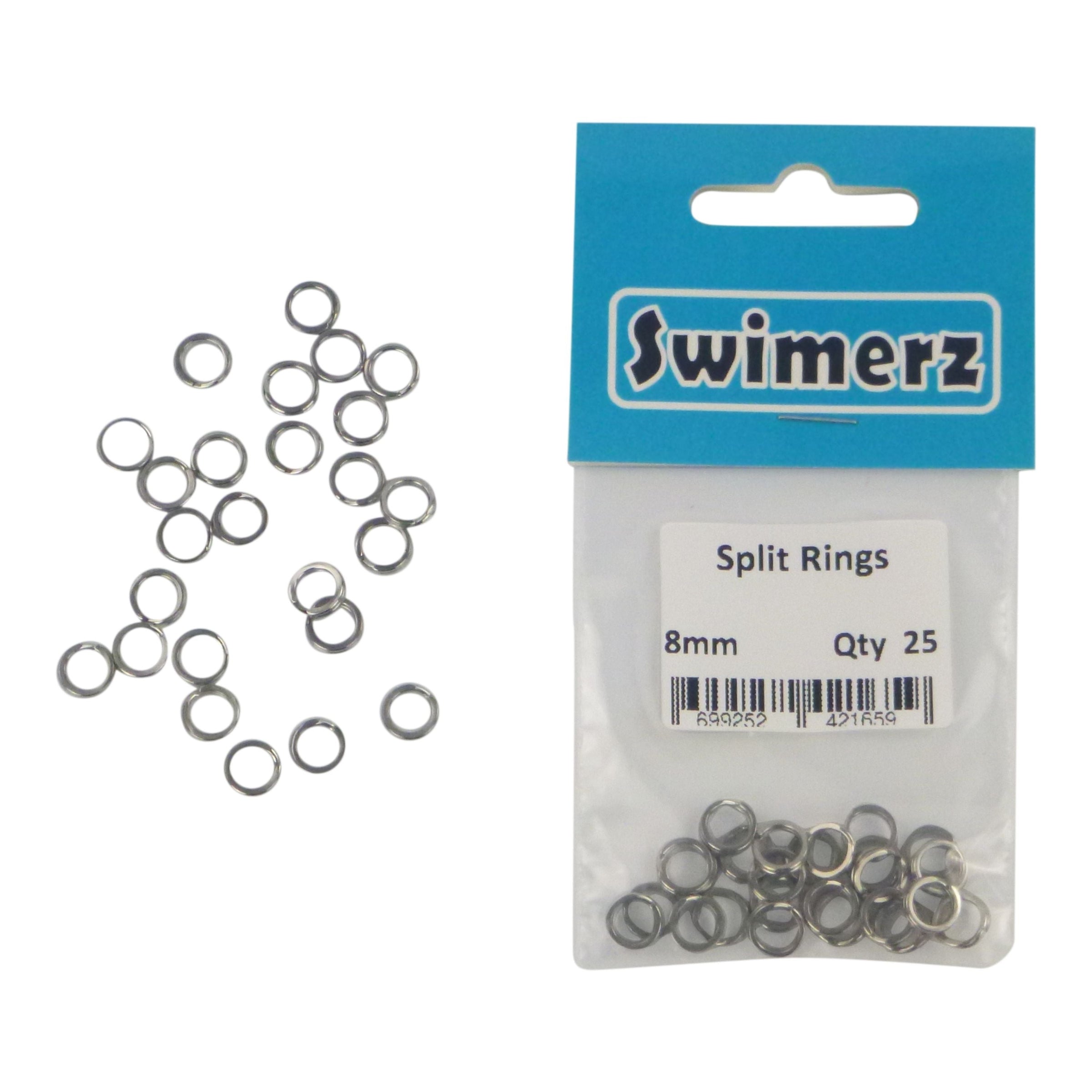 Swimerz 8mm Split Ring Stainless Steel, 25 Pack V658-93MC00025053