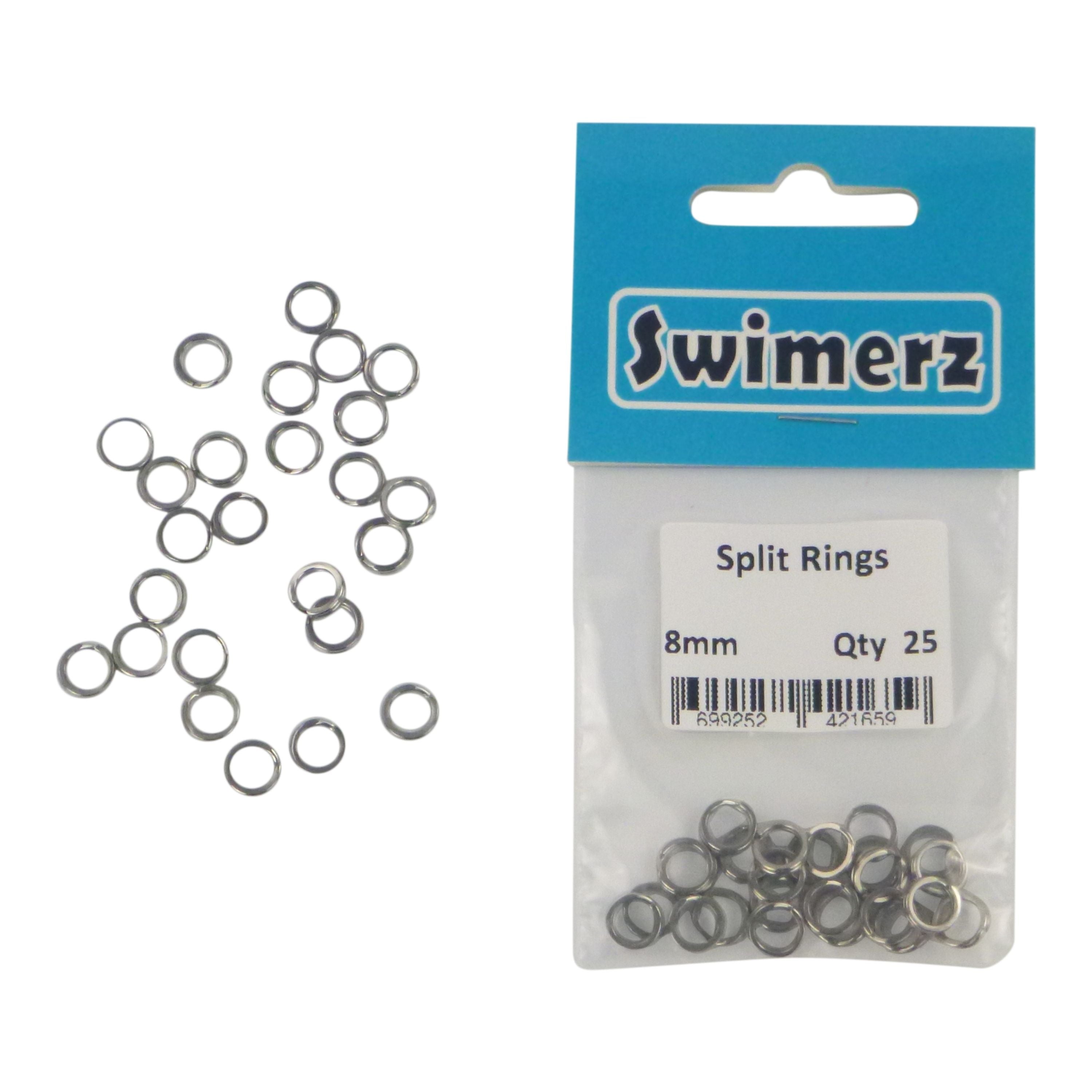 Swimerz 8mm Split Ring Stainless Steel, 25 Pack V658-93MC00025053